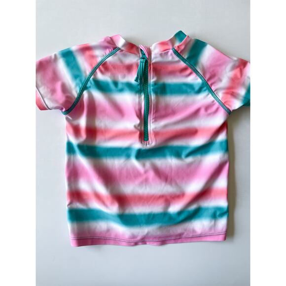 Andy & Evan Girls Short Sleeve Rash Guard Swim Top Size 5 - Picture 5 of 6